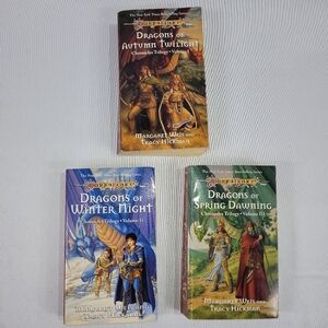 AD&D Dragonlance Chronicles Trilogy 3 Paperback Novel Books